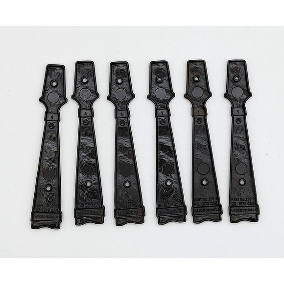 Lot of 6 Vintage Amerock  Brass Drawer Pull Back Plate Backplates 203-2 - Picture 2 of 6